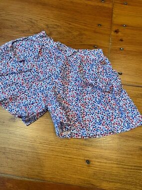 MATILDA JANE 10 Hello Lovely Red White & Blue Floral Lagoon Shorts Pockets